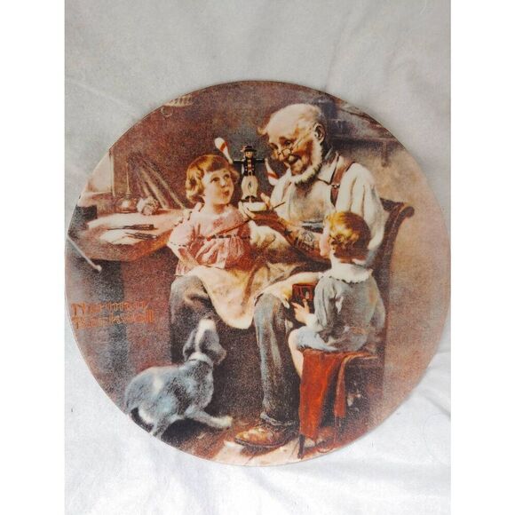 Norman Rockwell "The Toymaker" #27370B Bradford 1977 Collectible Plate - Picture 1 of 9